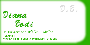 diana bodi business card